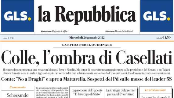 La Repubblica - Colle, l'ombra di Casellati