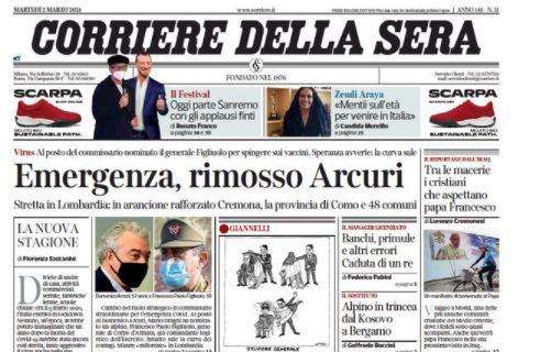 Corriere della Sera - Emergenza, rimosso Arcuri 