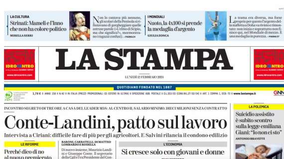 La Stampa - Conte-Landini, patto sul lavoro