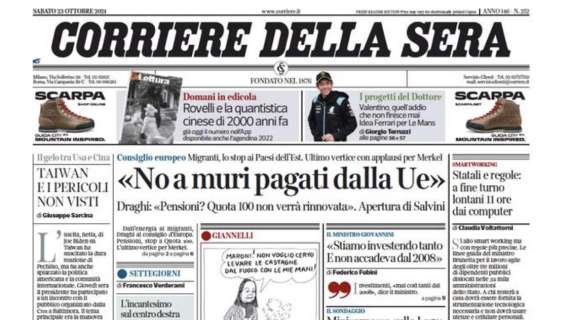 Corriere della Sera - "No a muri pagati dalla Ue"