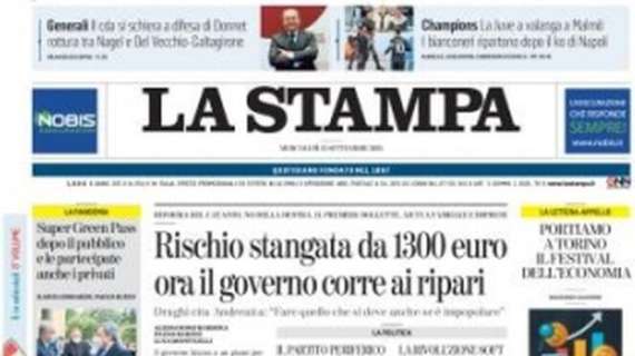 La Stampa - Rischio stangata da 1300 euro, ora il governo corre ai ripari