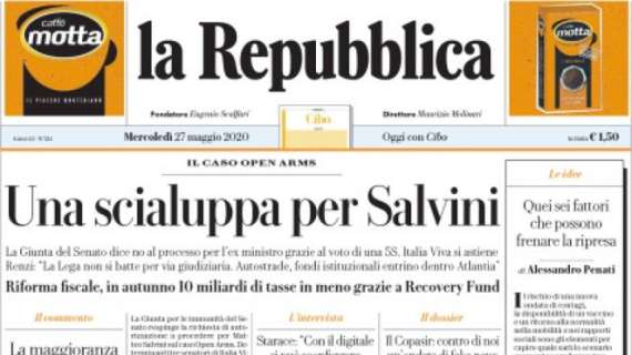 Repubblica - Una scialuppa per Salvini