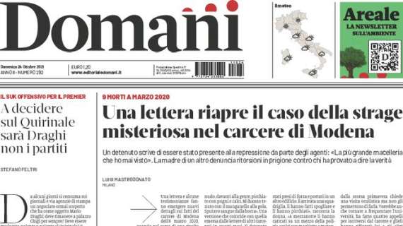 Domani - Una lettera riapre il caso della strage misteriosa nel carcere di Modena