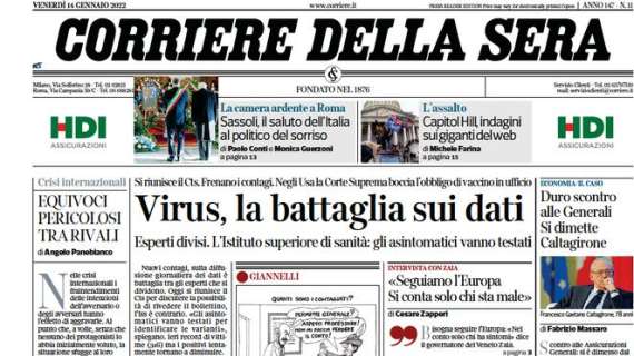 Corriere della Sera - Virus, la battaglia sui dati