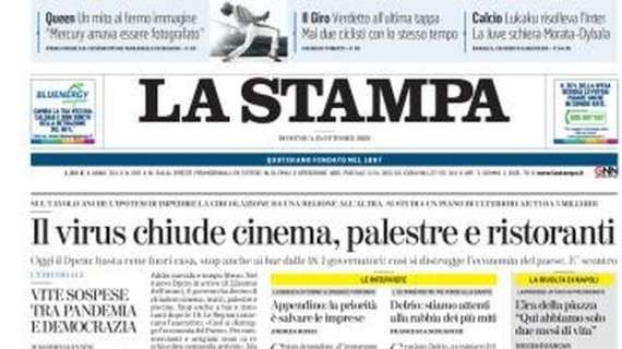 La Stampa - Il virus chiude cinema, palestre e ristoranti