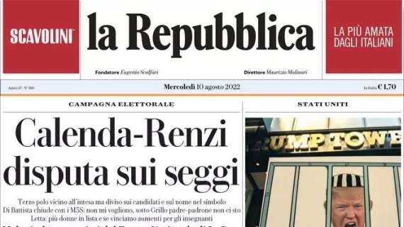 La Repubblica - Calenda-Renzi disputa sui seggi