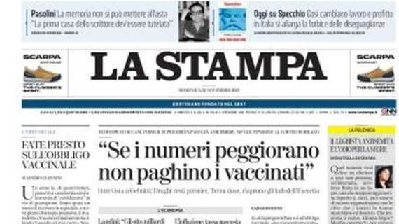 La Stampa - "Se i numeri peggiorano non paghino i vaccinati"