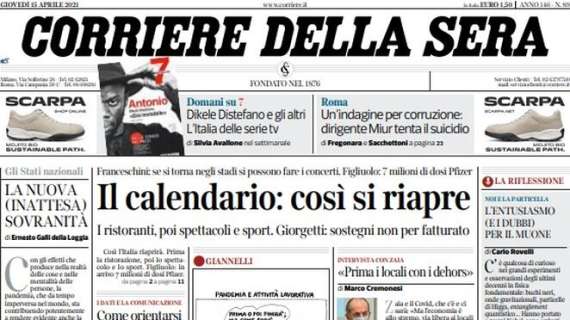 Corriere della Sera - Il calendario: così si riapre