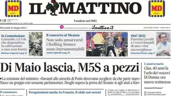 Il Mattino - Di Maio lascia, M5S a pezzi