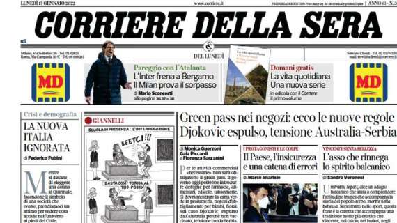 Corriere della Sera - Colle, divisi sul voto ai positivi