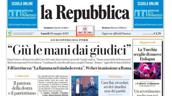 La Repubblica - "Giù le mani dai giudici"