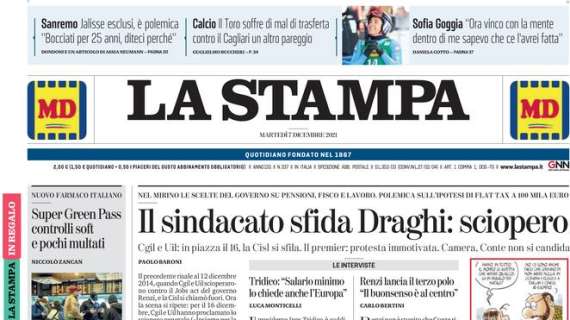 La Stampa - Il sindacato sfida Draghi: è sciopero
