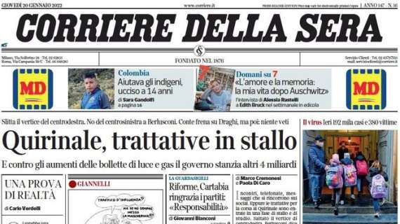 Corriere della Sera - Quirinale, trattative in stallo