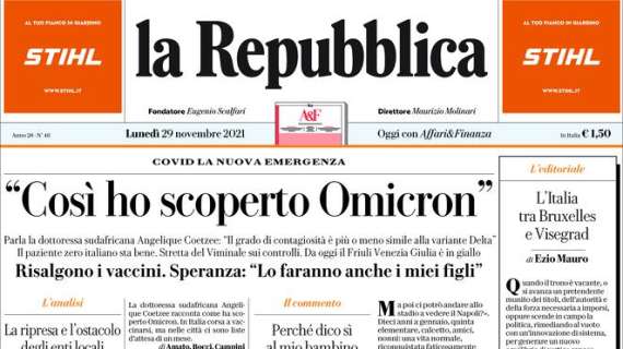 La Repubblica - "Così ho scoperto Omicron"