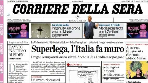 Corriere della Sera - Superlega, l'Italia fa muro 