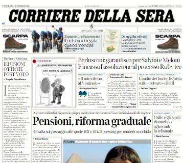 Corriere della Sera - Pensioni, riforma graduale
