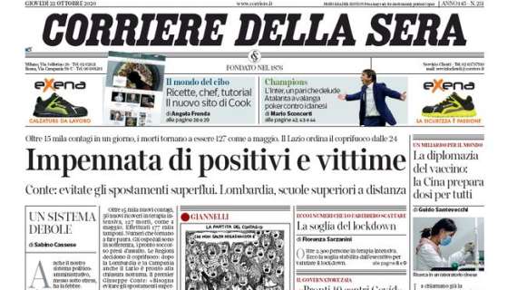 Corriere della Sera - Impennata di positivi e vittime 