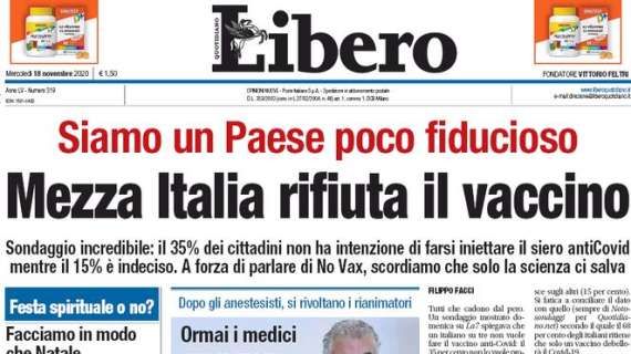 Libero - Mezza Italia rifiuta il vaccino 