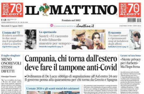 Il Mattino - Campania, chi torna dall'estero deve fare il tampone anti-Covid