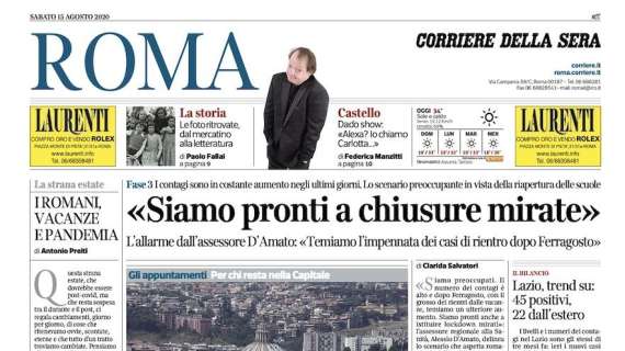 Corriere Roma - L'assessore D'Amato: "Siamo pronti a chiusure mirate"
