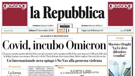 La Repubblica - Covid, incubo Omicron
