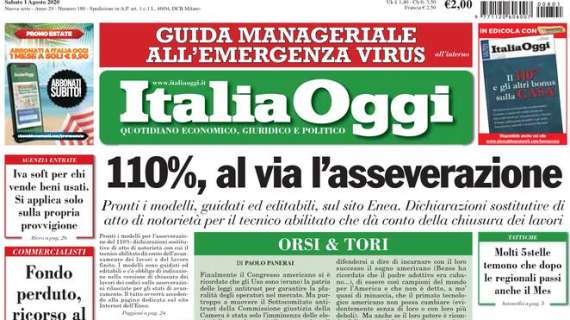 Italia Oggi - 110%, al via l’asseverazione