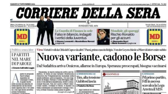 Corriere della Sera - Nuova variante, cadono le Borse