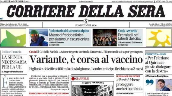 Corriere della Sera - Variante, è corsa al vaccino