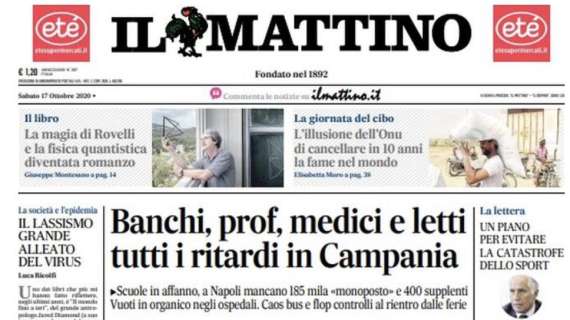 Il Mattino: "Banchi, prof, medici e letti tutti i ritardi in Campania"