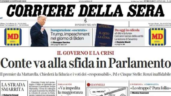 Corriere della Sera - Conte va alla sfida in Parlamento 