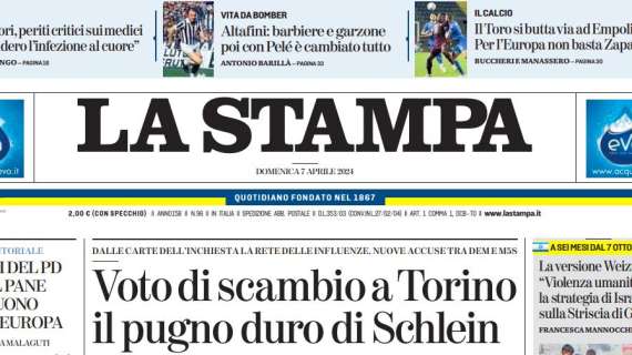 La Stampa - Voto di scambio a Torino il pugno duro di Schlein