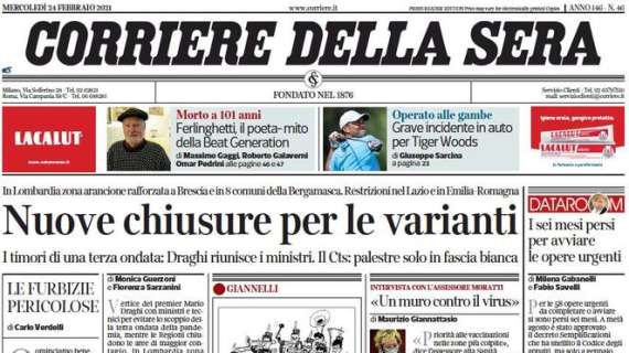 Corriere della Sera - Nuove chiusure per le varianti