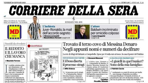 Corriere della Sera - Tesoro, cambio ai vertici