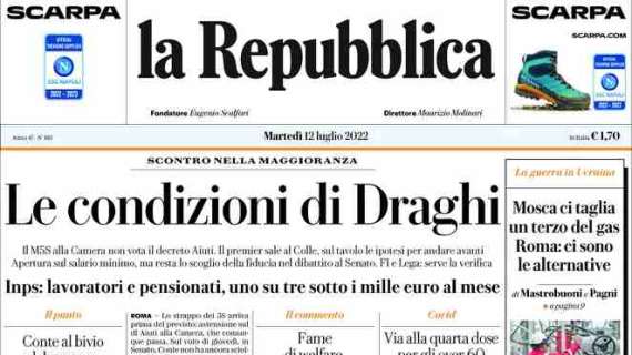 La Republica - Le condizioni di Draghi