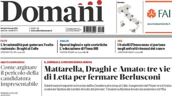 Domani - Mattarella, Draghi e Amato: tre vie di Letta per fermare Berlusconi