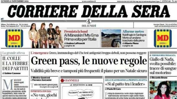 Corriere della Sera - Green Pass, le nuove regole