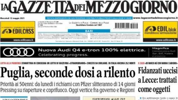 La Gazzetta del Mezzogiorno - Puglia, seconde dosi a rilento