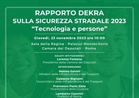 Giovedì a Montecitorio presentazione Rapporto DEKRA sulla sicurezza stradale 2023  “Tecnologia e persone”