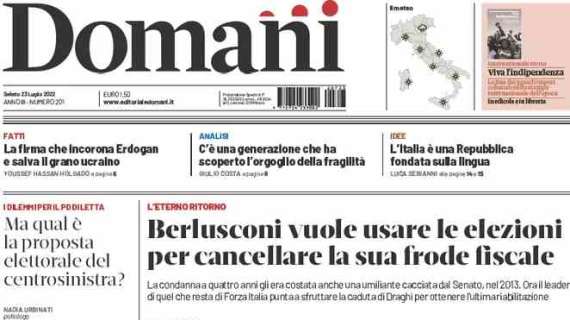 Domani - Berlusconi vuole usare le elezioni per cancellare la sua frode fiscale