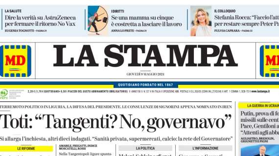 La Stampa - Toti: “Tangenti? No, governavo”
