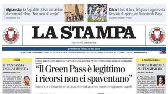 La Stampa - "Il Green Pass è legittimo, i ricorsi non ci spaventano"