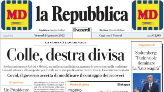 La Repubblica - Colle, destra divisa