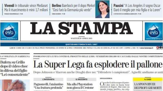 La Stampa - La Super Lega fa esplodere il pallone