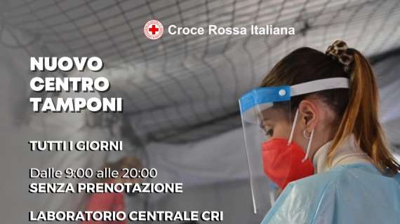 Roma, al via nuovo centro tamponi nel quartier generale della Croce Rossa Italiana
