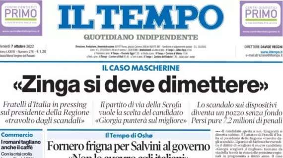 Il Tempo - «Zinga si deve dimettere»