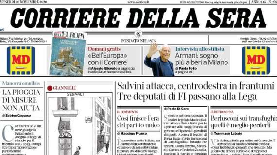 Corriere della Sera - Conte: le feste siano sobrie