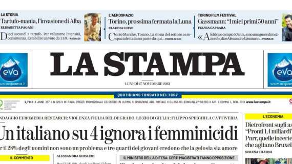 La Stampa - Un italiano su 4 ignora i femminicidi