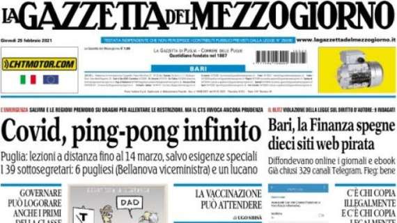 La Gazzetta del Mezzogiorno - Covid, ping-pong infinito 