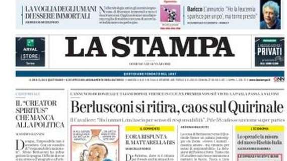 La Stampa - Berlusconi si ritira, caos sul Quirinale