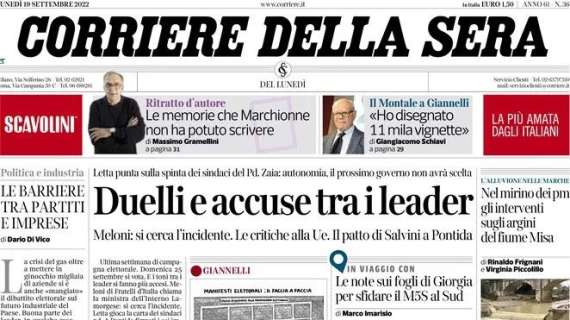 Corriere della Sera - Duelli e accuse tra i leader